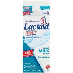 Lactaid 100% Lactose Free 1% Milk 0.5 Gallon